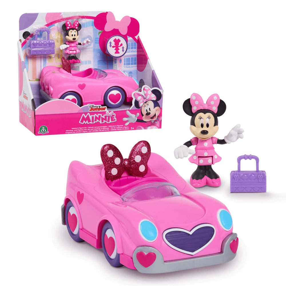 Minnie Mouse Vehicle & Figure Set - 3-inch figure Trunk opens