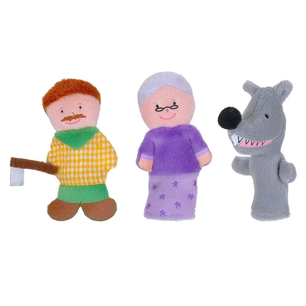Red Riding Hood Finger & Puppet Set - 4pcs Suitable for 3-9 years