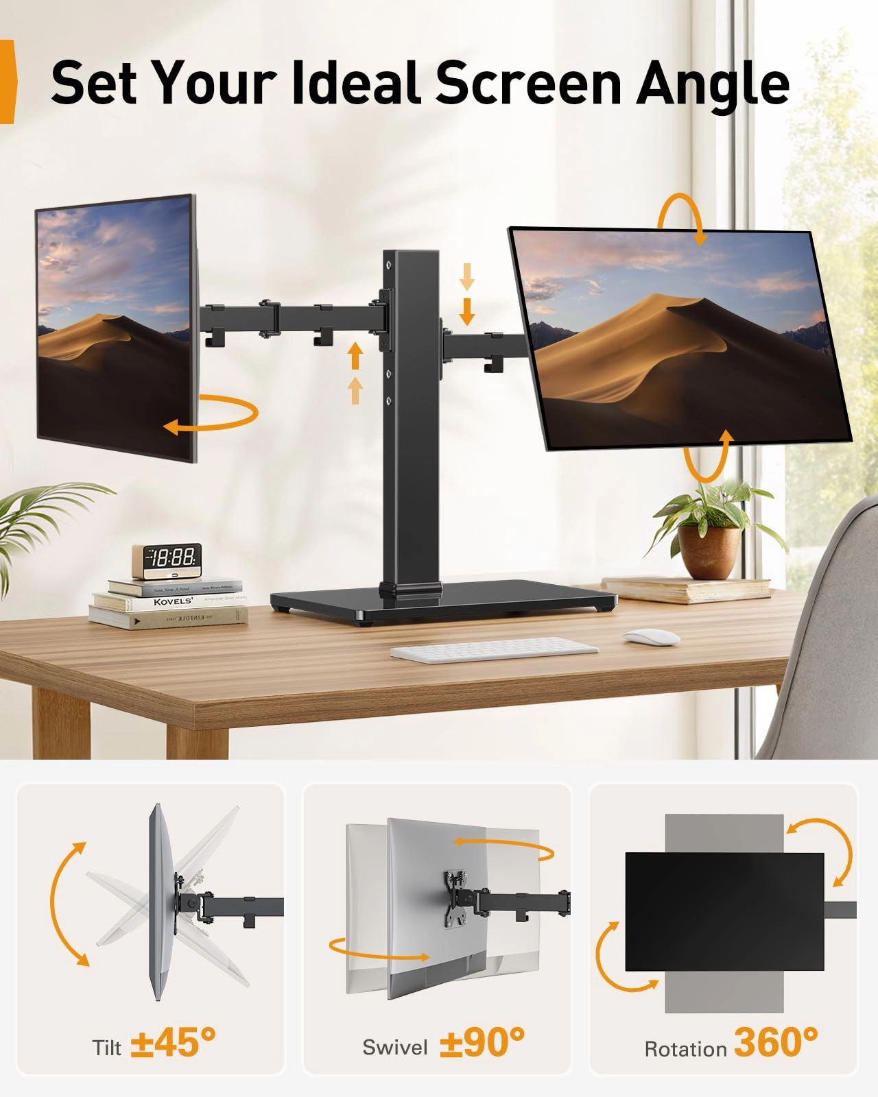 Dual Monitor Stand - 2 32 Inch