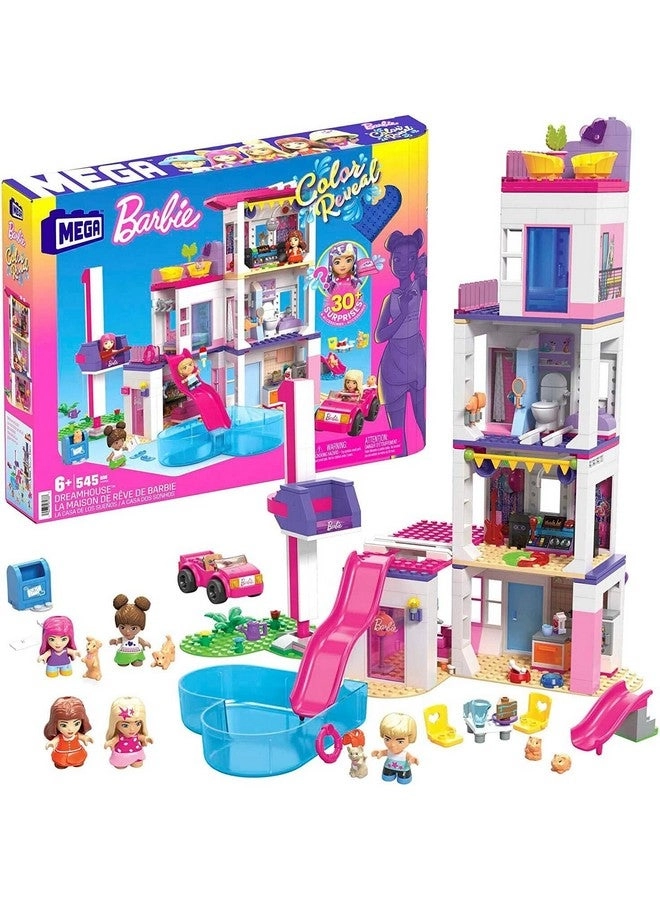 MEGA Barbie Color Reveal DreamHouse - 5 Micro-Dolls 6 Pets 30+ Surprises
