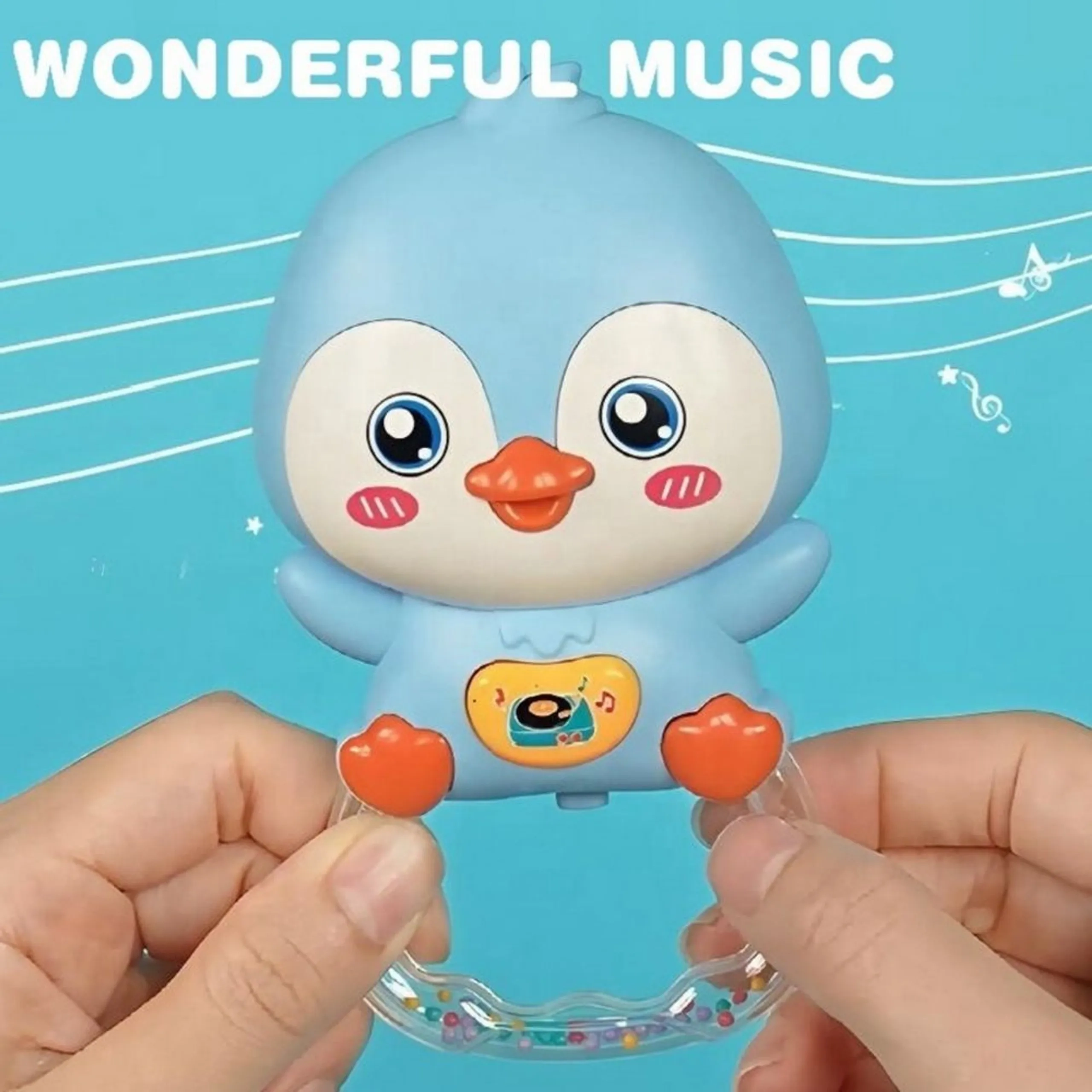 Baby Penguin Rattle - 3 months