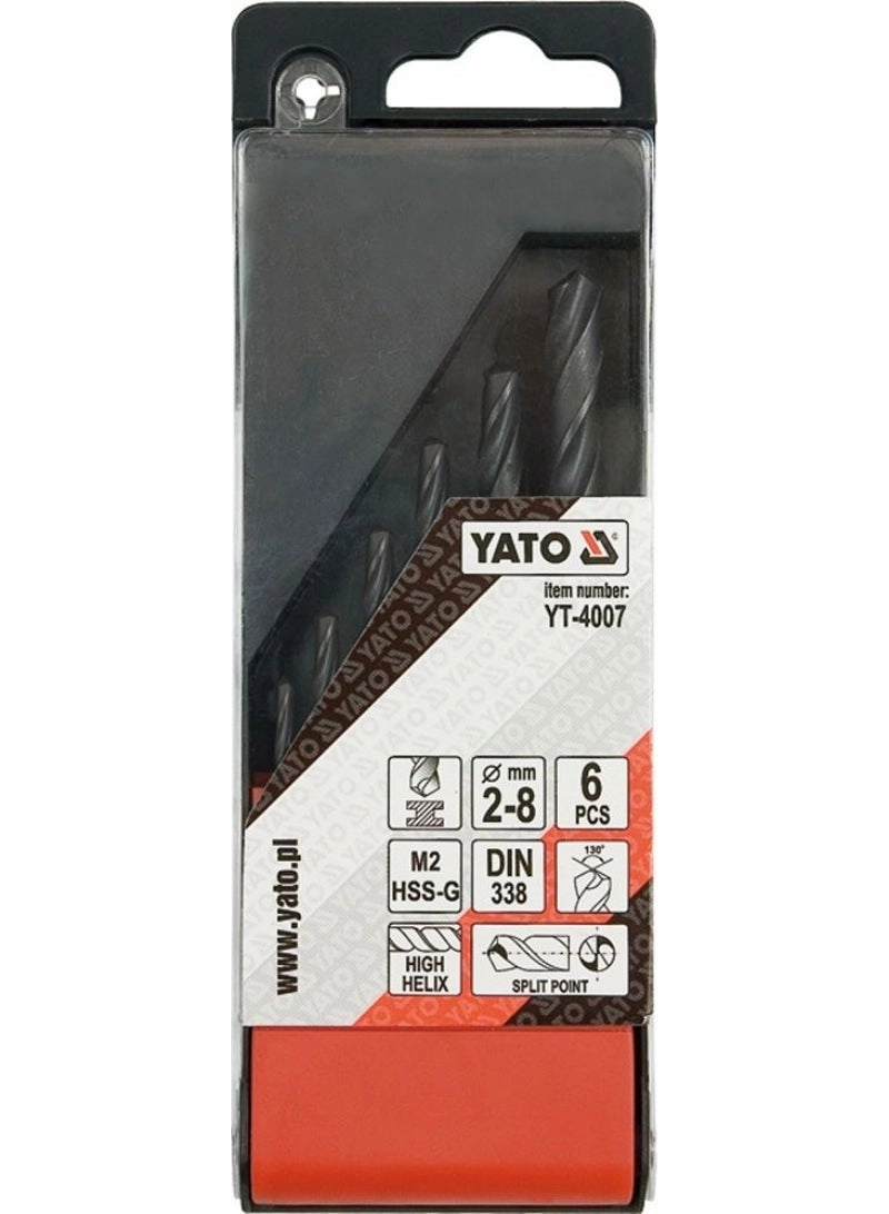 YT-4007 - HSS 6pcs/set 2-8mm