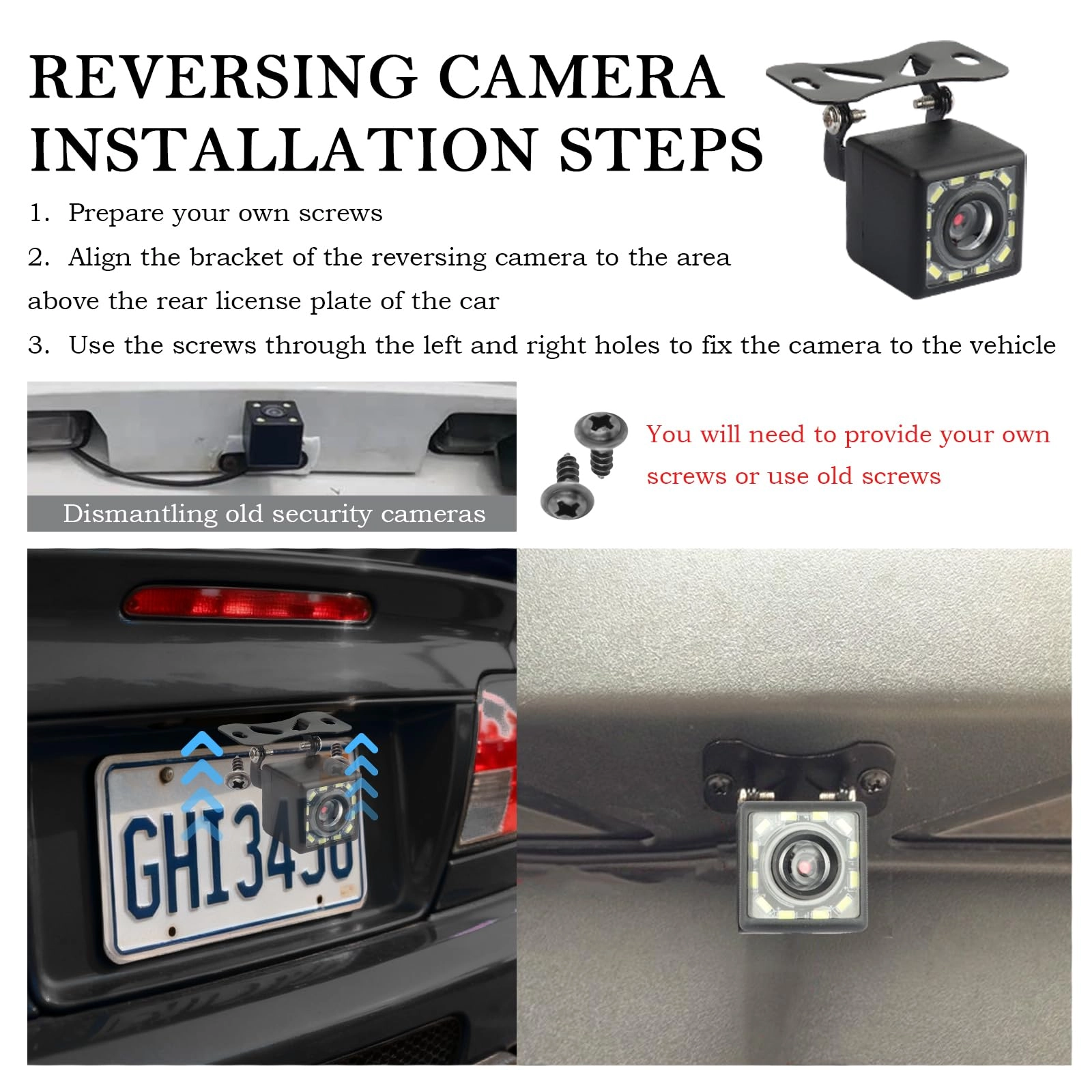 Backup Camera - Night Vision wired