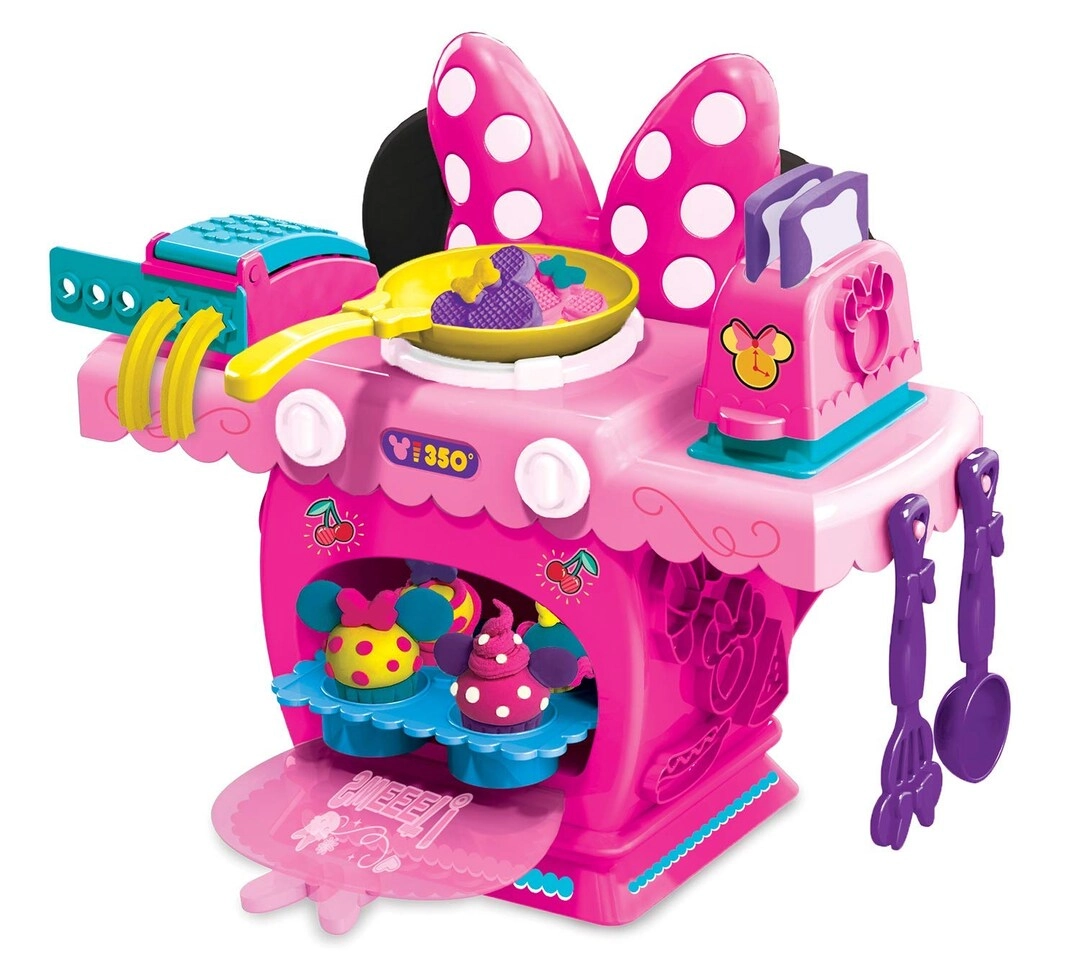 Cra-Z-Art Disney Junior Minnie Mouse Deluxe Kitchen Set - 3 Softee Dough colors