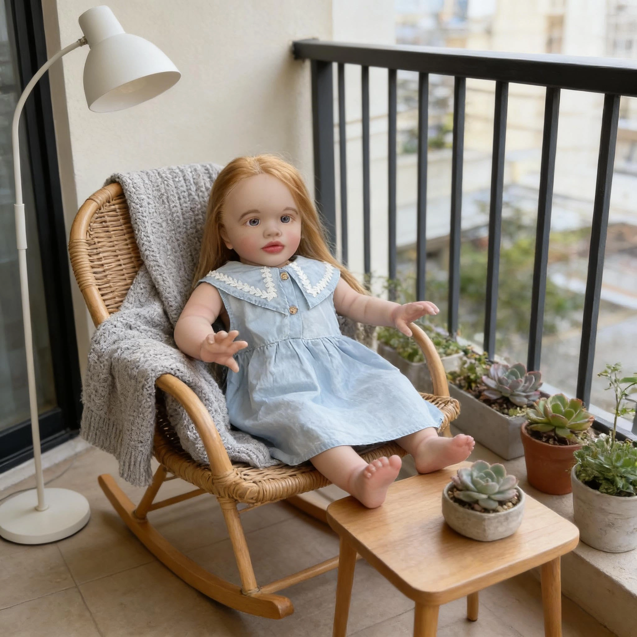 Pippa Reborn Baby Doll - 26 inch Cotton Vinyl Hand-rooted Curly Hair Ages 3+