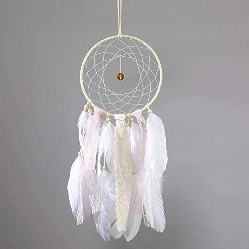Dreamcatcher - Siderosphere, feathers, lines, wood beads.