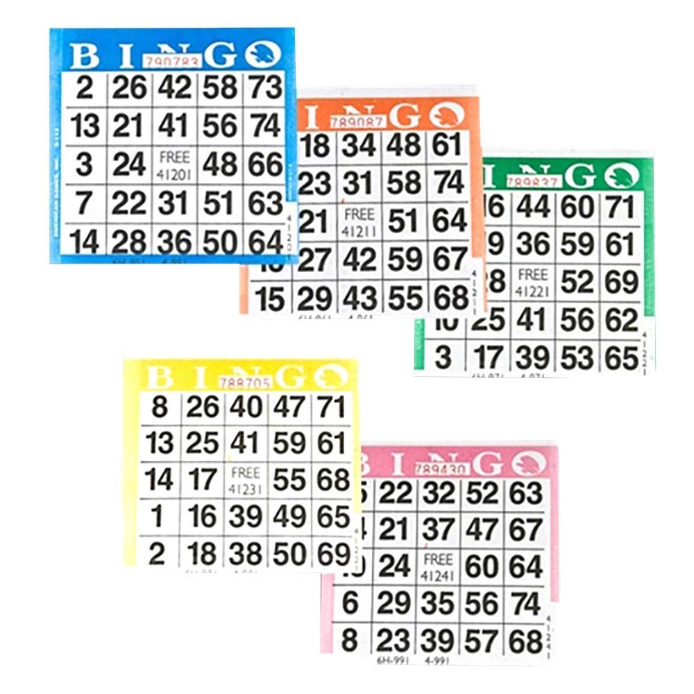 1 on (Single) Bingo Paper Cards - 500 Cards per Pack