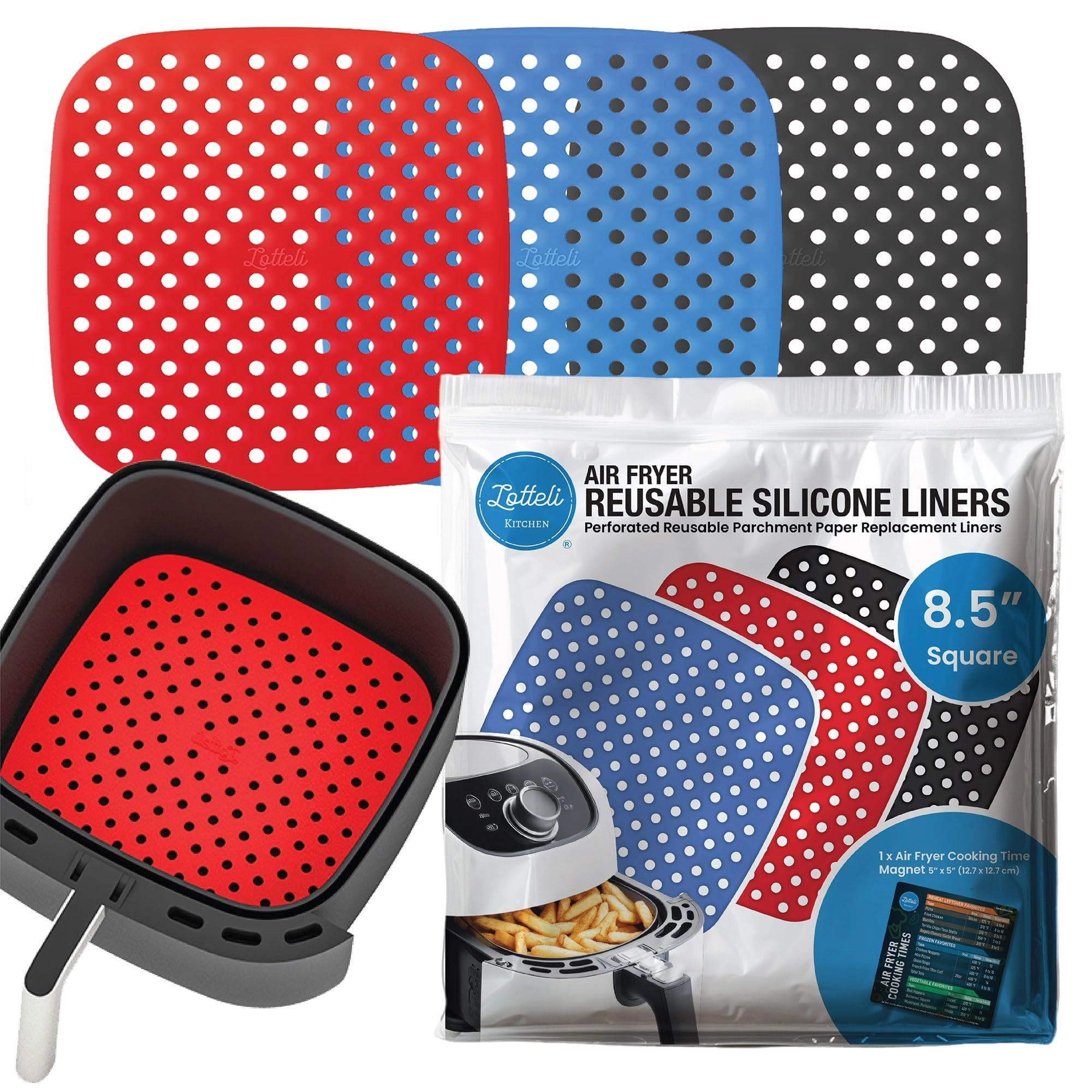 Lotteli Inc. Air Fryer Liners - Silicone 3 Pack