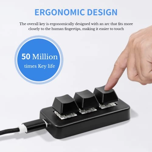 3-Key Programmable Keyboard - Wired/Wireless