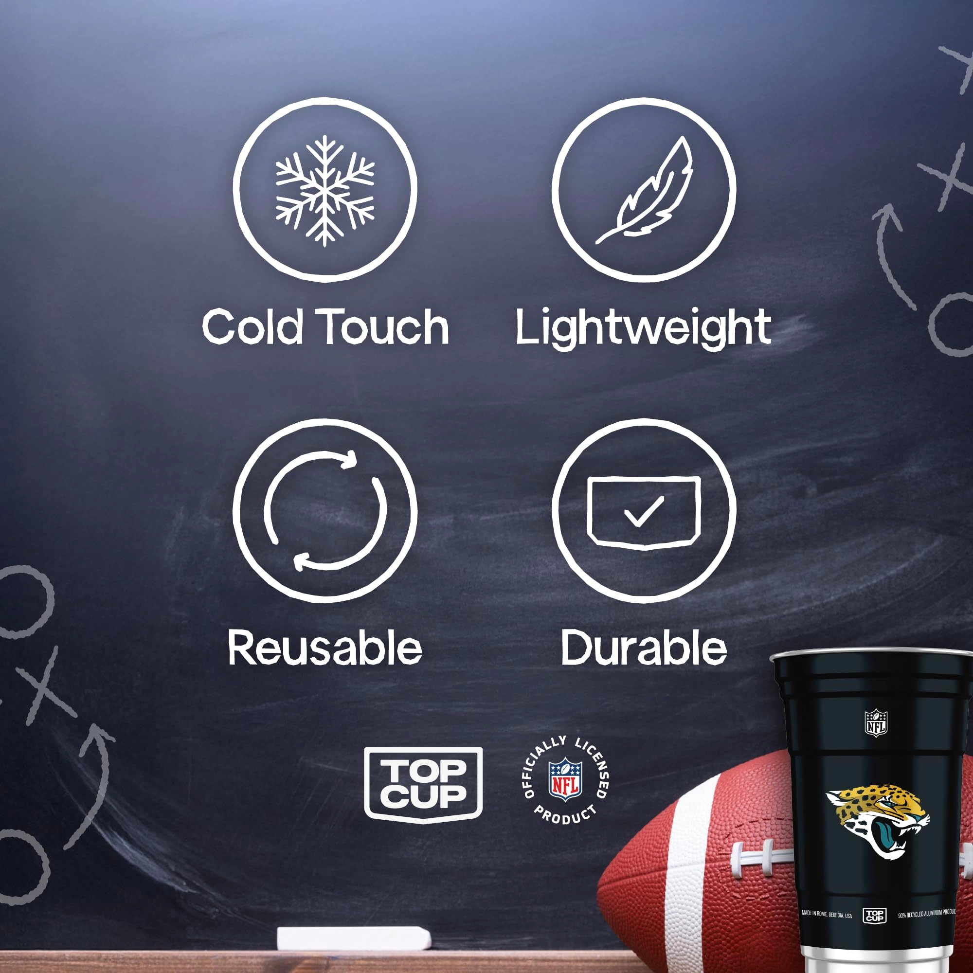 Jacksonville Jaguars Aluminum Cup - 20 pcs