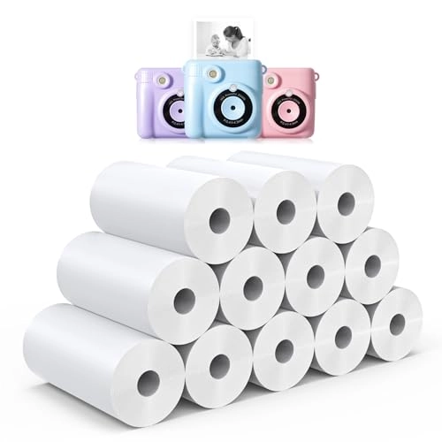Instant Print Paper Rolls - 12 Rolls 2.2in × 20ft
