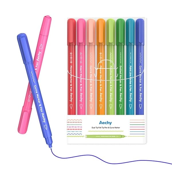 Dual Tip Felt - 8 Multicolor 0.5mm