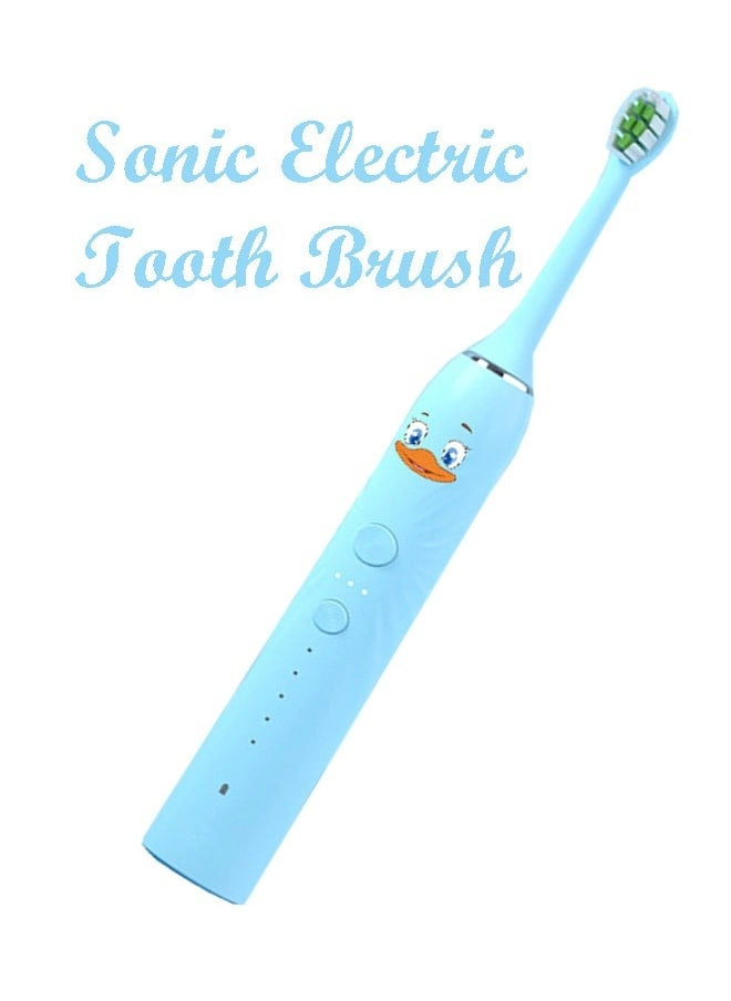 Electric Toothbrush - Super Soft Blue 4 Different Heads