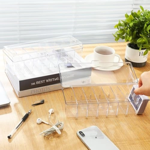 Trading Card Storage Box - 2 Pack Secure Lids