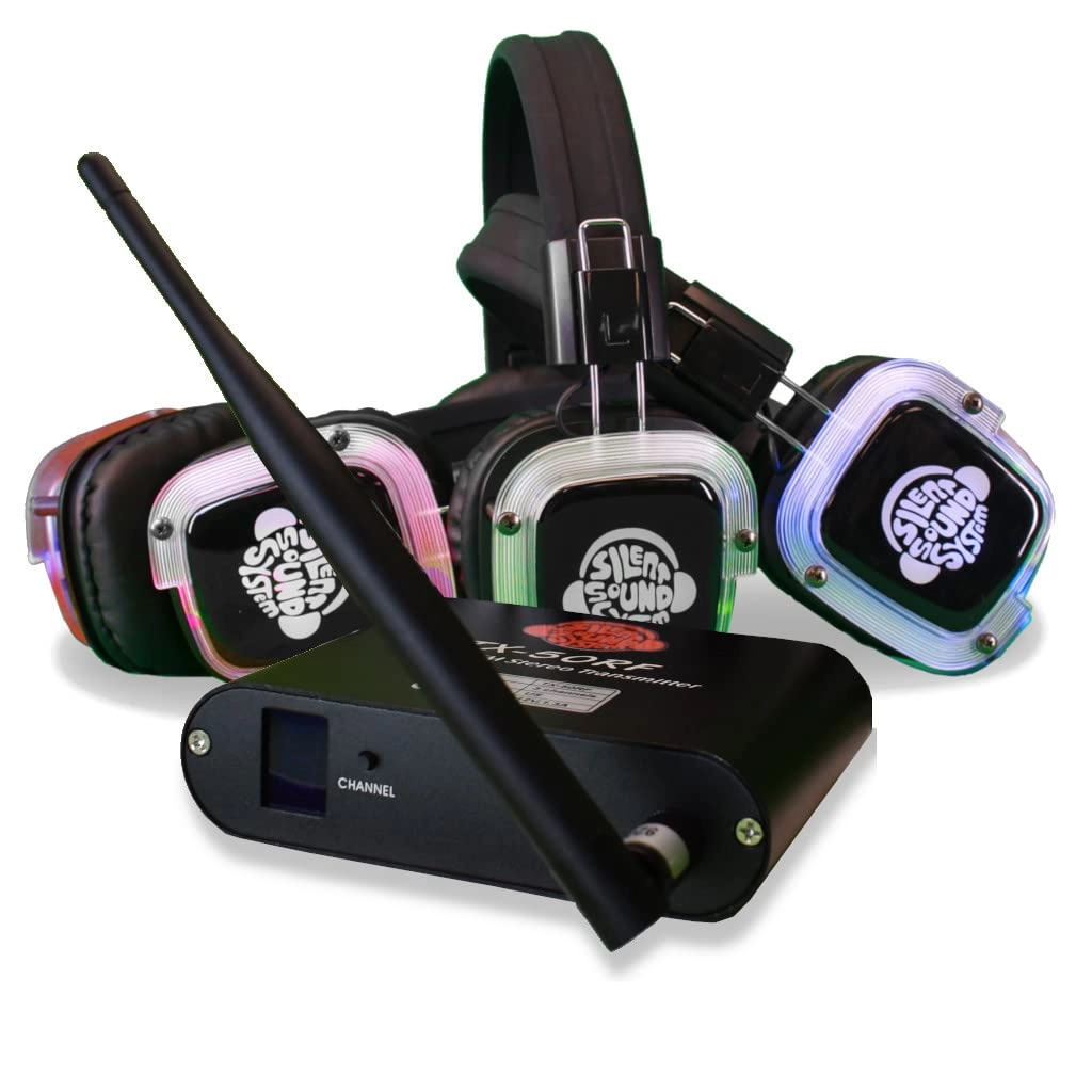 Silent Sound System Silent Disco Headphone Pack - 50 Pieces Wireless Headphone