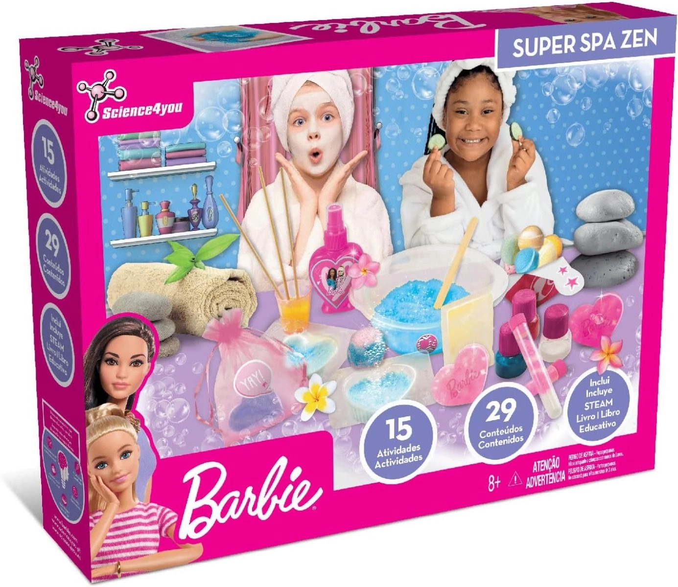 Barbie Sparkle Mask Spa Day Playset - 11.5 inches Blonde 15+ Accessories Ages 3+