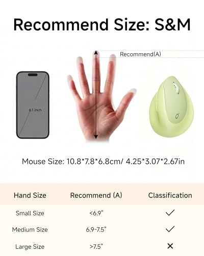 Q7 Vertical Ergonomic Mouse - 2.4G Bluetooth