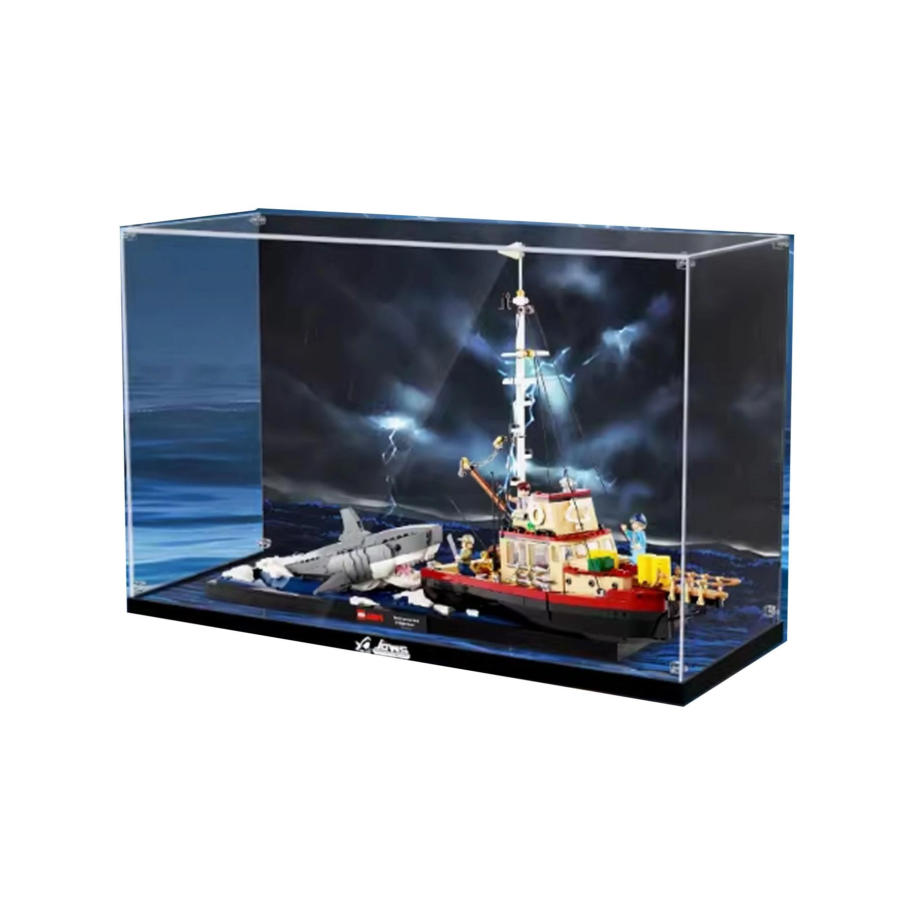 FEIRUBO Lego 21350 Jaws Acrylic Display Case - Clear 62.6*24.6*40 cm