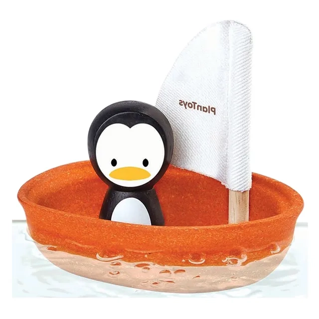 PlanToys Sailing Boat Penguin - 1+ Multi Colour