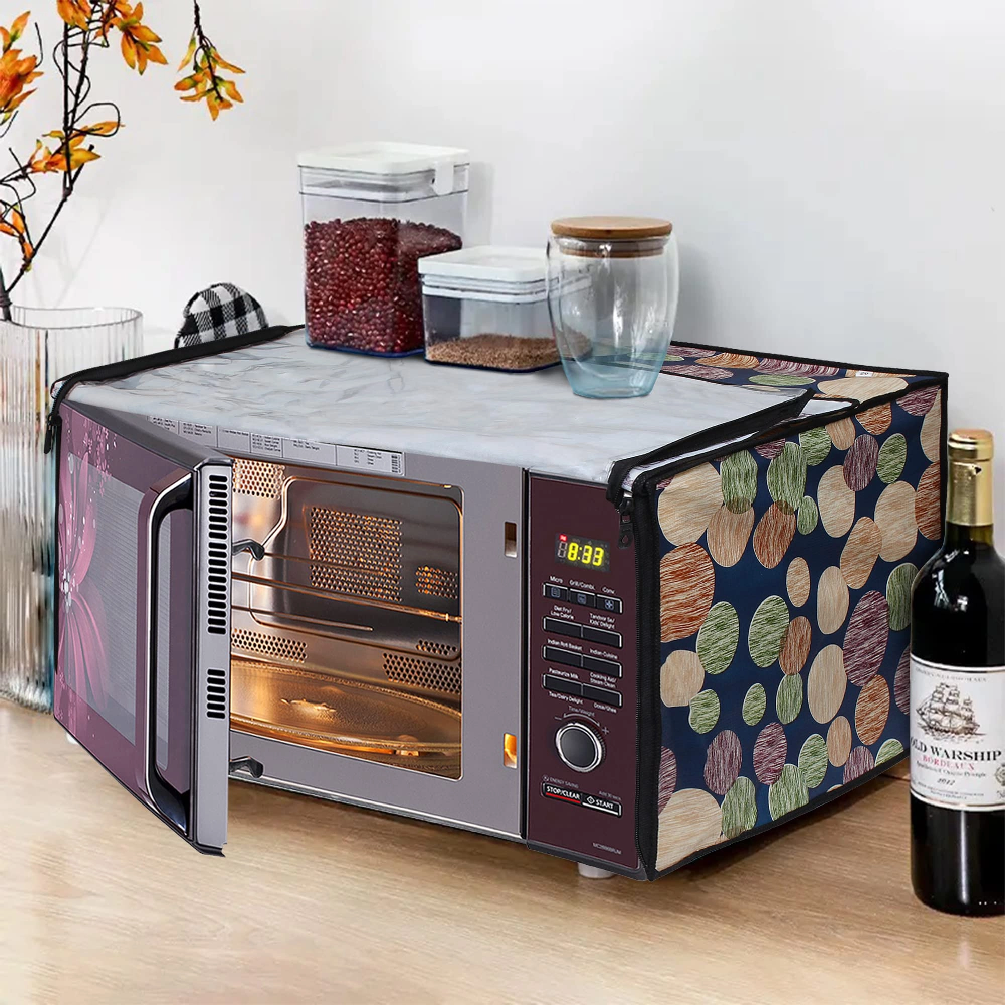 Glassiano Microwave Oven Cover - for Godrej GMX 20CA5 MLZ Design_71