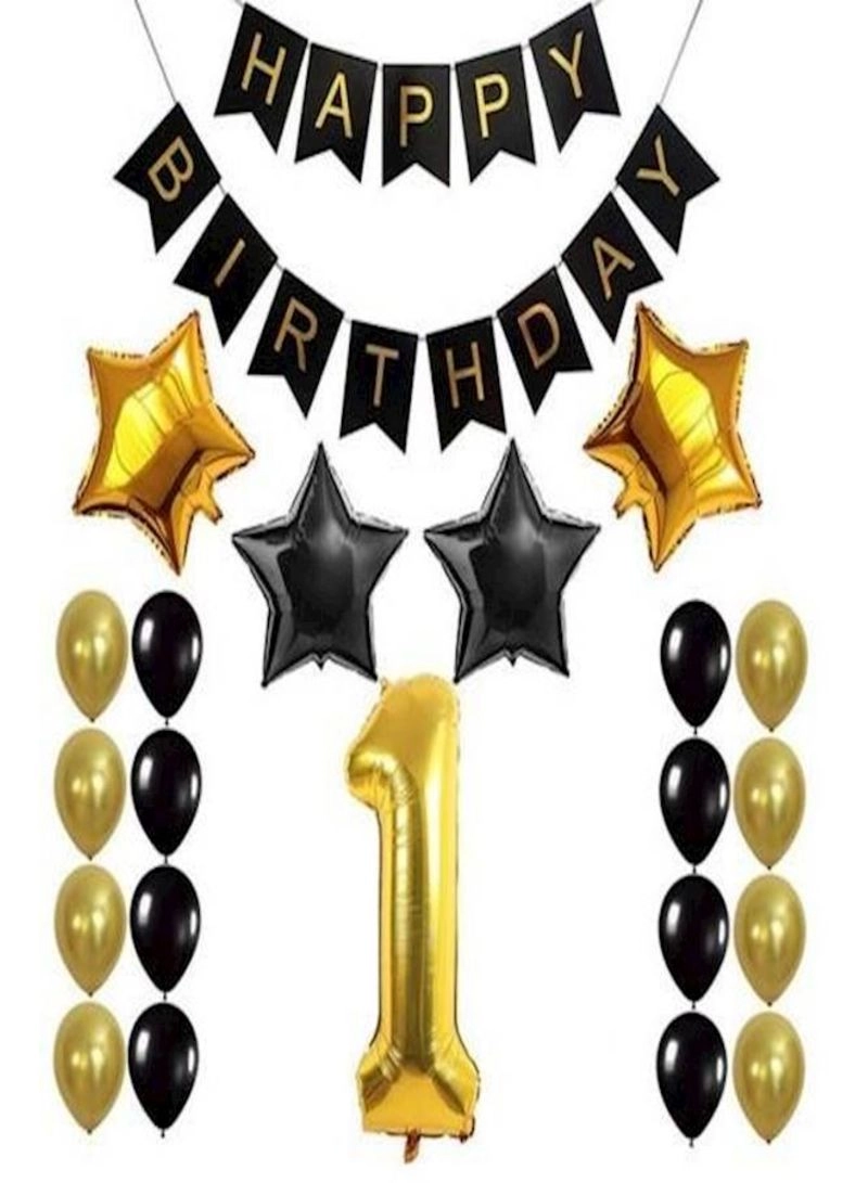 Party Time Trading LLC 1Th Birthday Party Decorations Kit - 34Piece/Pack Birthday Pack