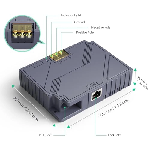 PoE Injector - DC48V 150W 1 Gigabit
