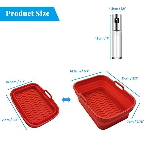 Air Fryer Silicone Liners - 2 Pack
