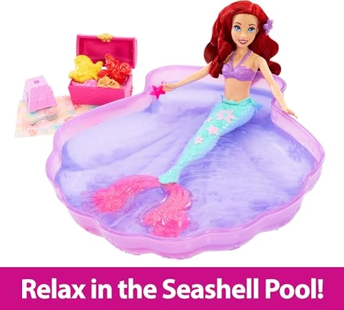 Ariel Mermaid Doll & Pool Set - Moldable Sand 3 Sand Molds