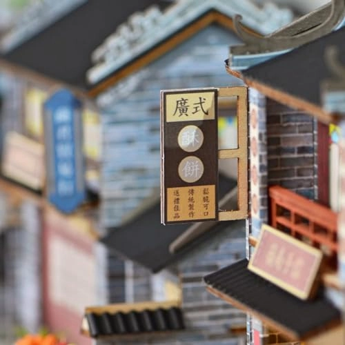 3D Wooden Puzzle Bookshelf Insert - Library of Books 1:24