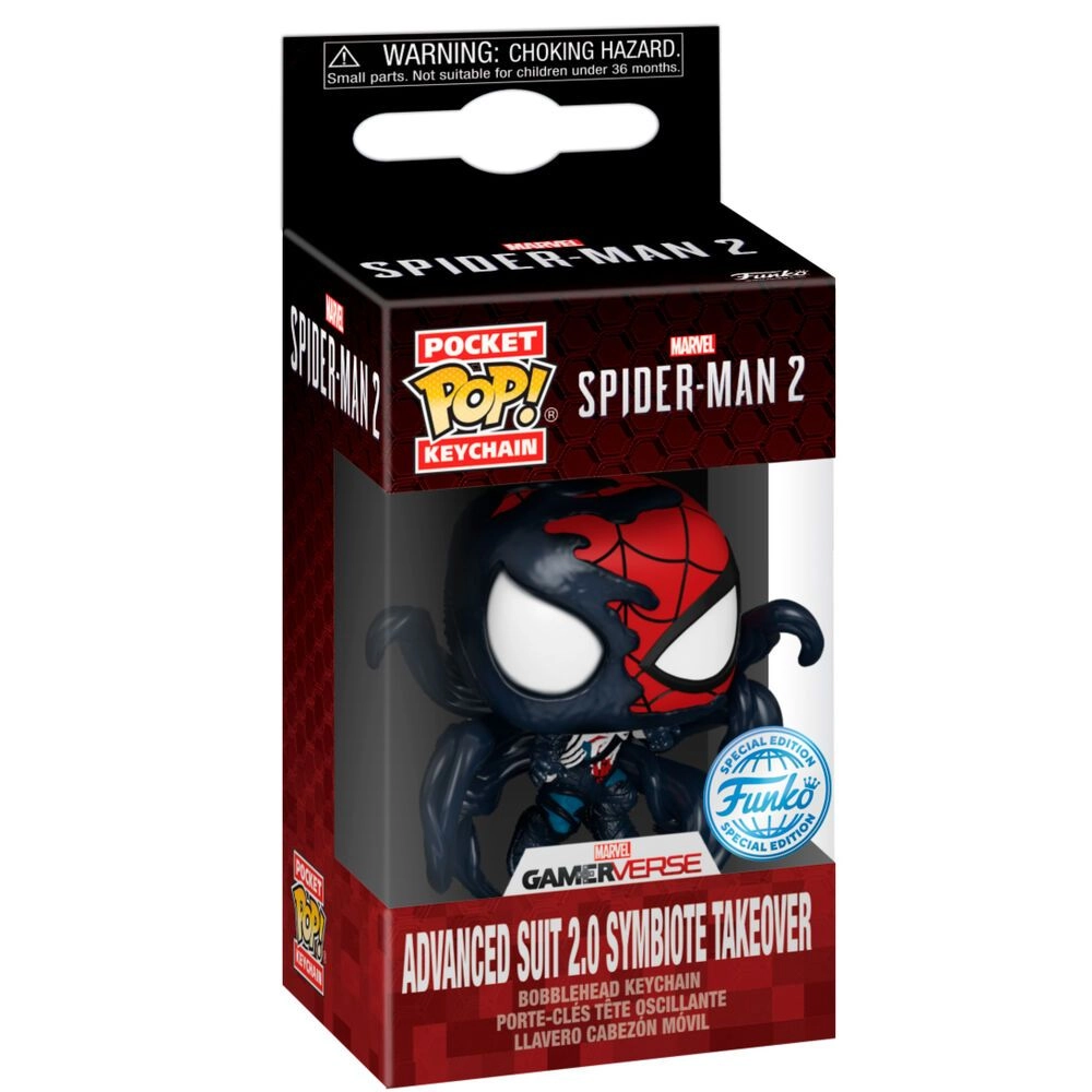 Pocket Pop! Marvel: Spider-Man - Advanced Suit 2.0 Symbiote Vinyl Keychain - Spider-Man