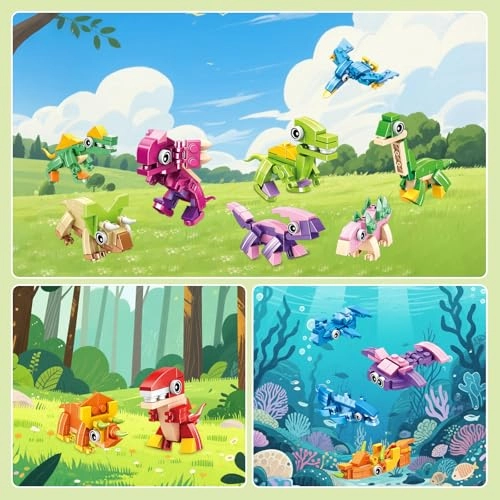 3-in-1 Dinosaur Building Blocks - 36pcs
