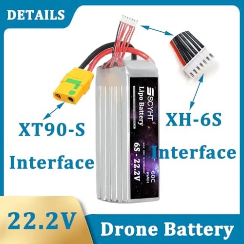 6S Drone Battery - 7200mAh 6800mAh 6500mAh