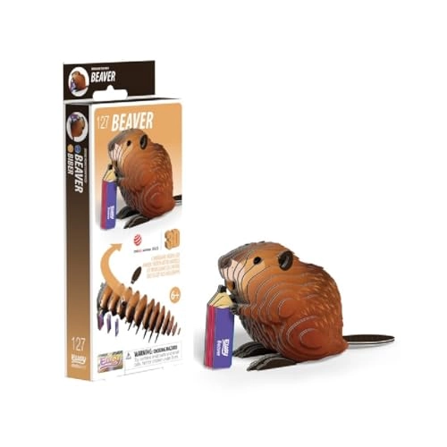 127 Beaver - 3D Model Craft Kit Brown