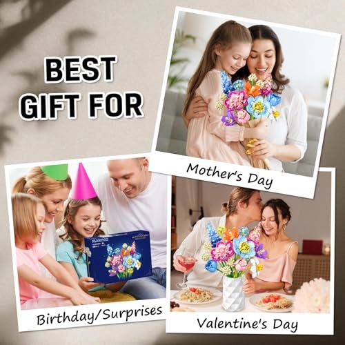 Flower Bouquet Building Set - 888 pcs