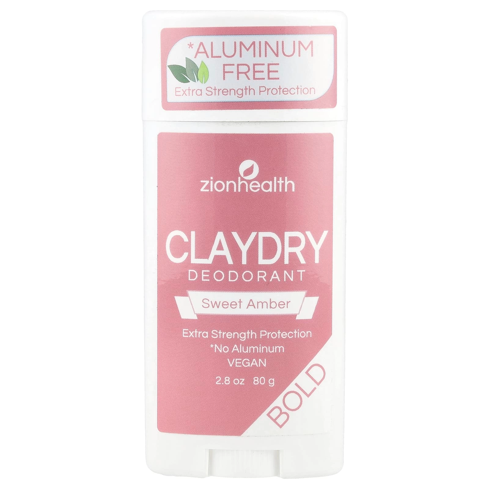 Zion Health Bold ClayDry Deodorant - Sweet Amber 80 g
