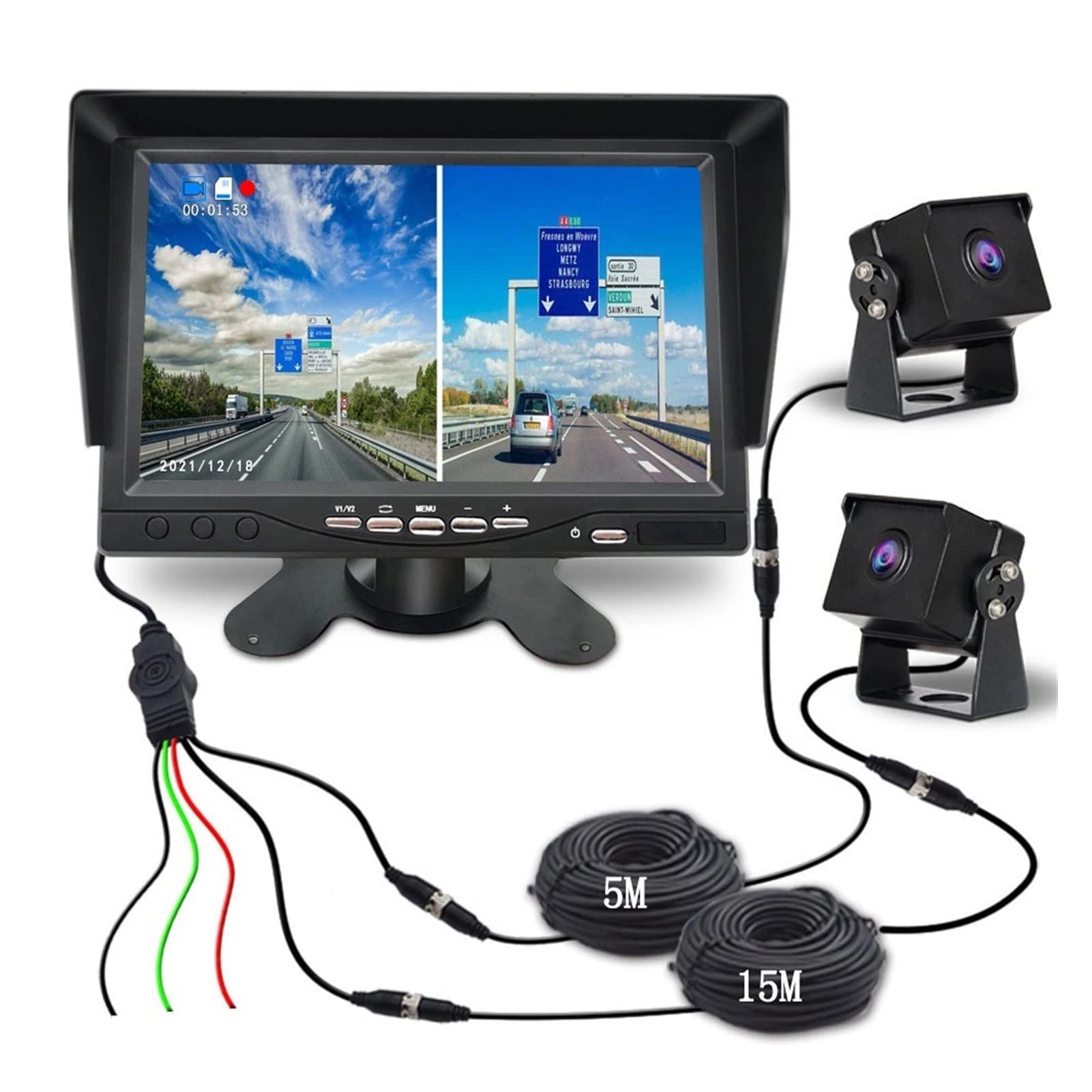 AHD Car Monitor - 7-inch