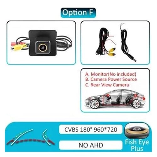 Reversing Camera - RCA interface PAL 512(H)X582(V); NTSC 512(H)X492(V)