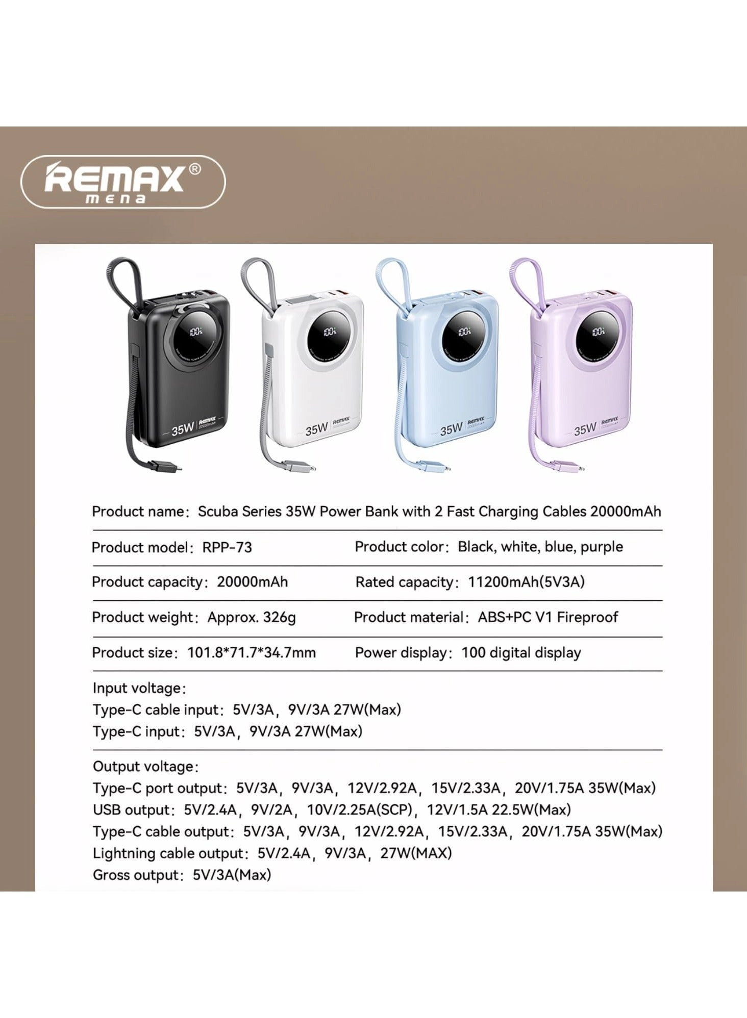 Scuba Series - 20000mAh 35W