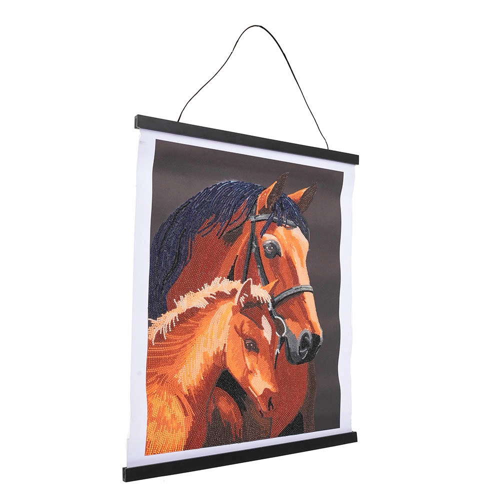 Crystal Art Scroll - Chestnut Mares