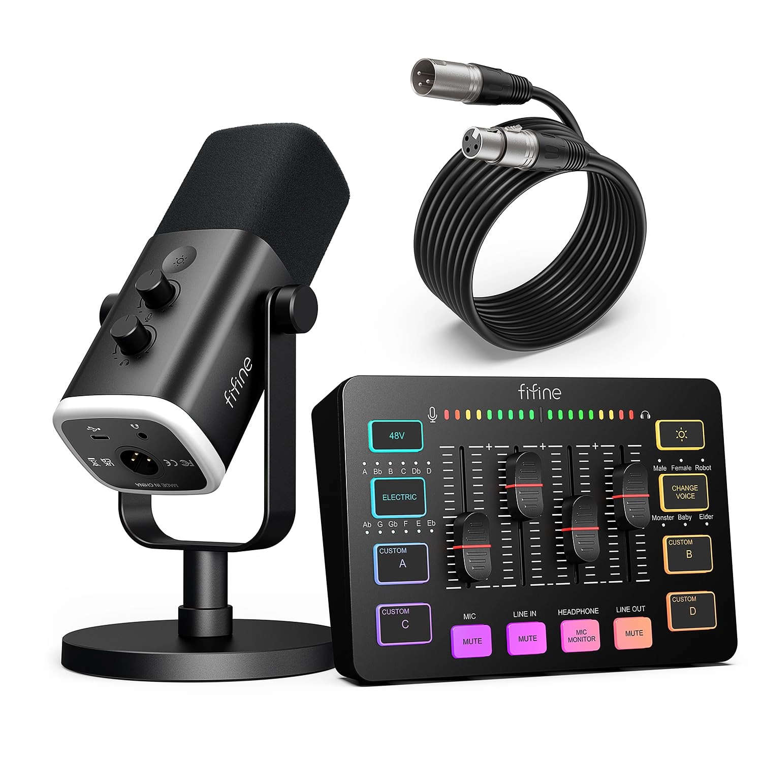 AmpliGame KS5 XLR+USB Microphone Bundle