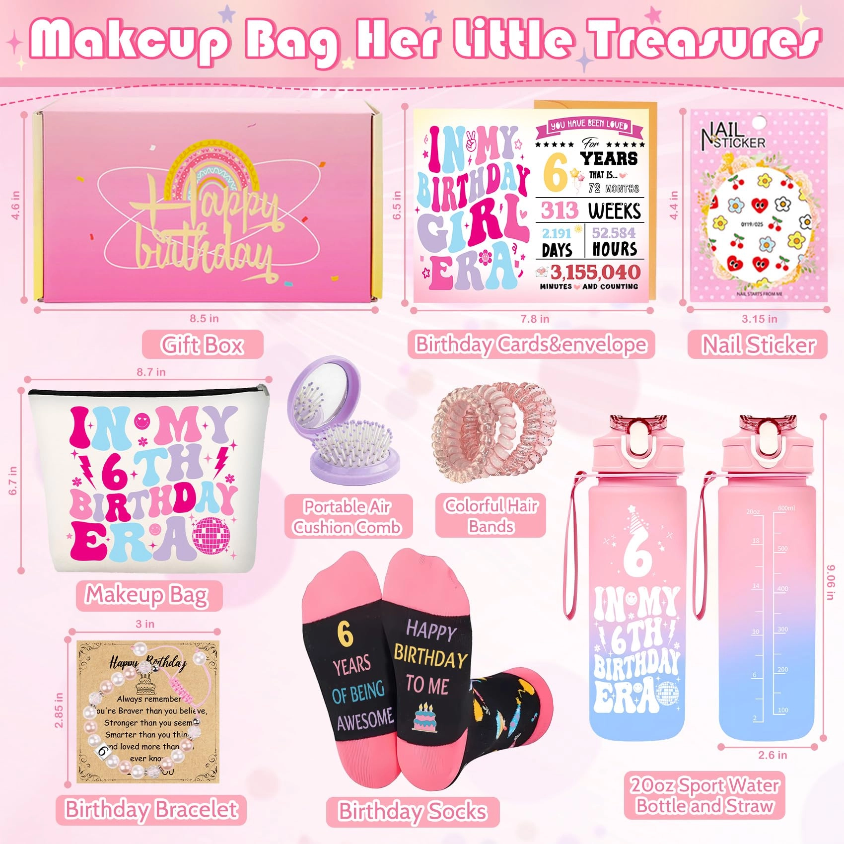 6th birthday set-1 - 1.0 count gifts for 6 year olds girls