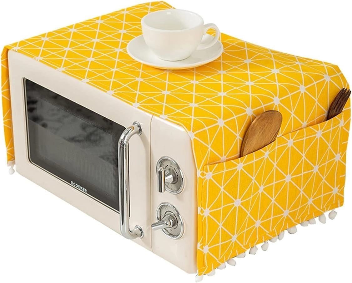 EdirFtra Universal Dustproof Cover - 30 * 90cm Yellow Side Storage Pockets