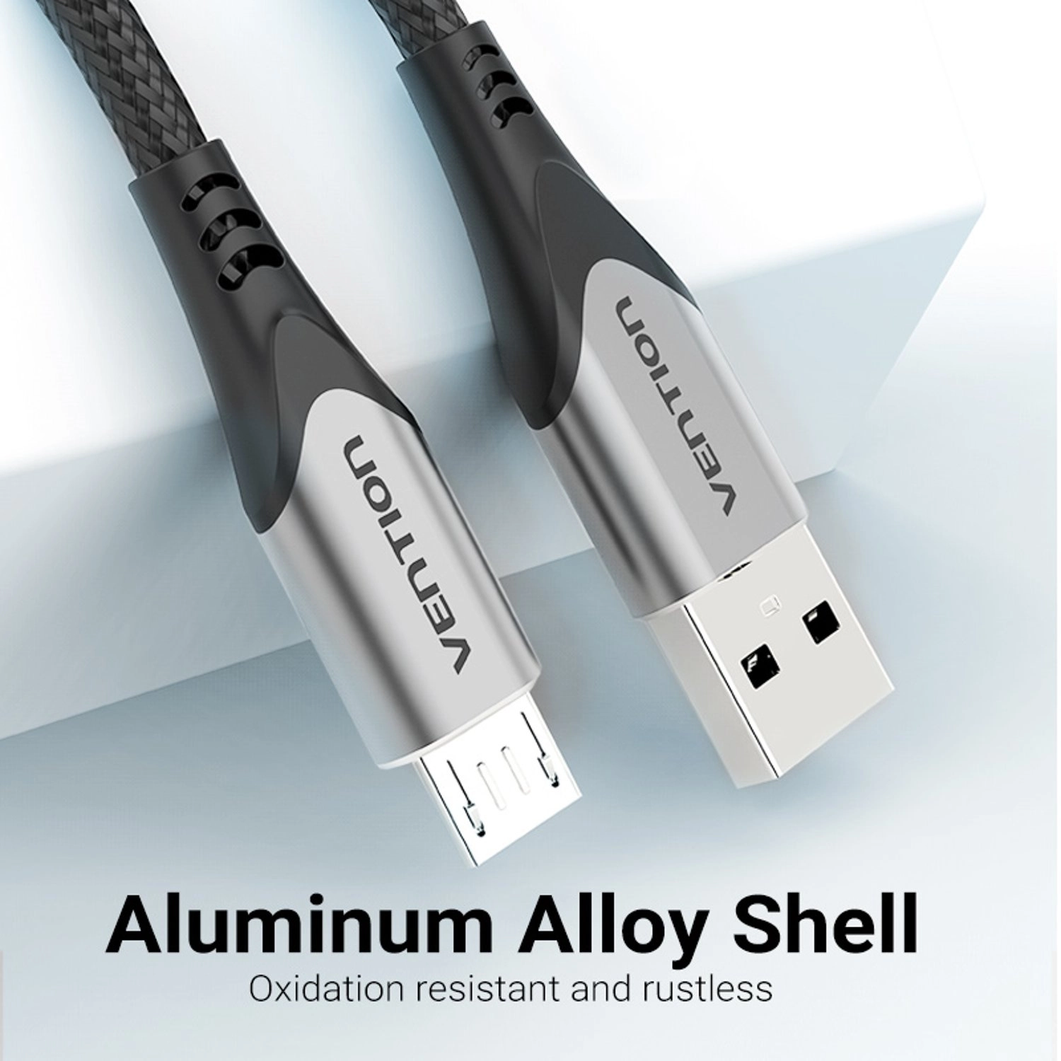 Standard Cable 480Mbps USB 2.0 to Micro USB 3m Aluminum Alloy Braided