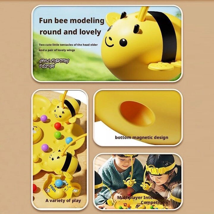 Magnetic Bee Bean Picking Tabletop Game - 3+
