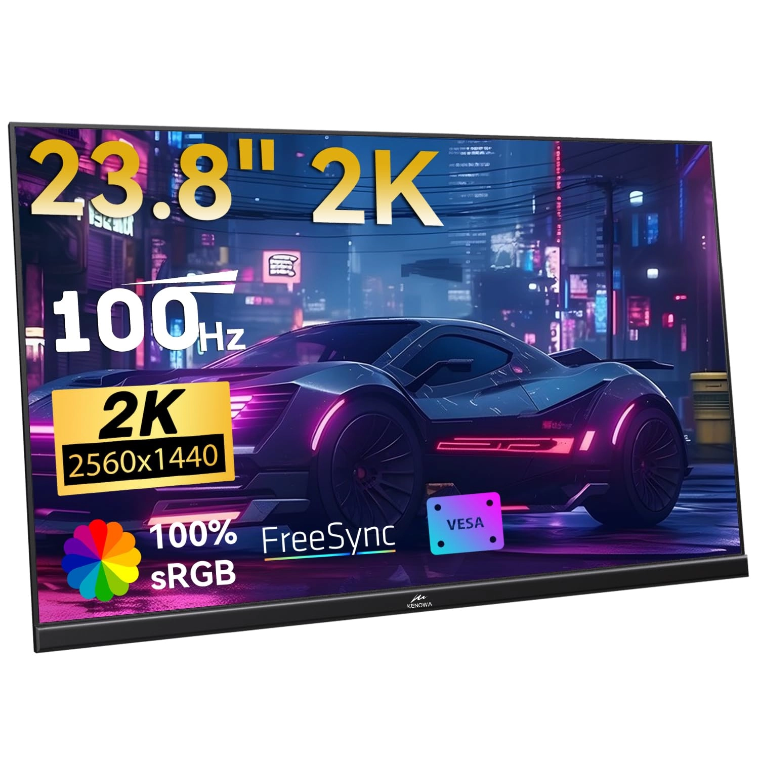 Shenzhen Kenowa Electronics Co., LTD 2K USB-C Portable Monitor - CP-23.8-2K-100-ZJ 23.8 inch 2560x1440