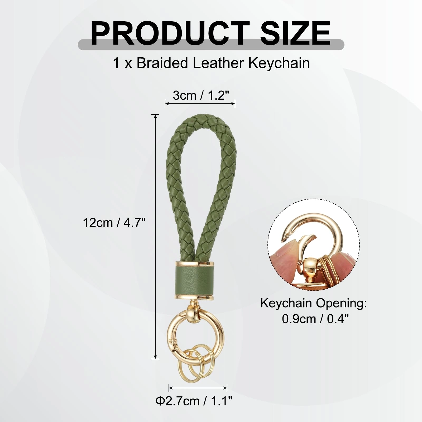 Braided Leather Keychain - Animal