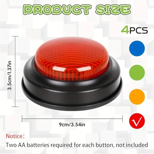 Answer Buzzer - English 14 years and up 4 Pack