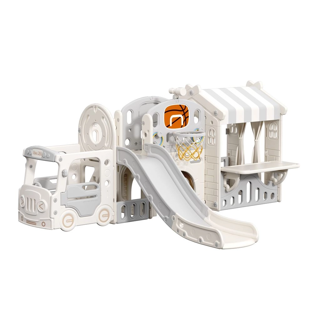 Little Angel Kids Playhouse With Slide - Indoor and Outdoor Use Durable Construction