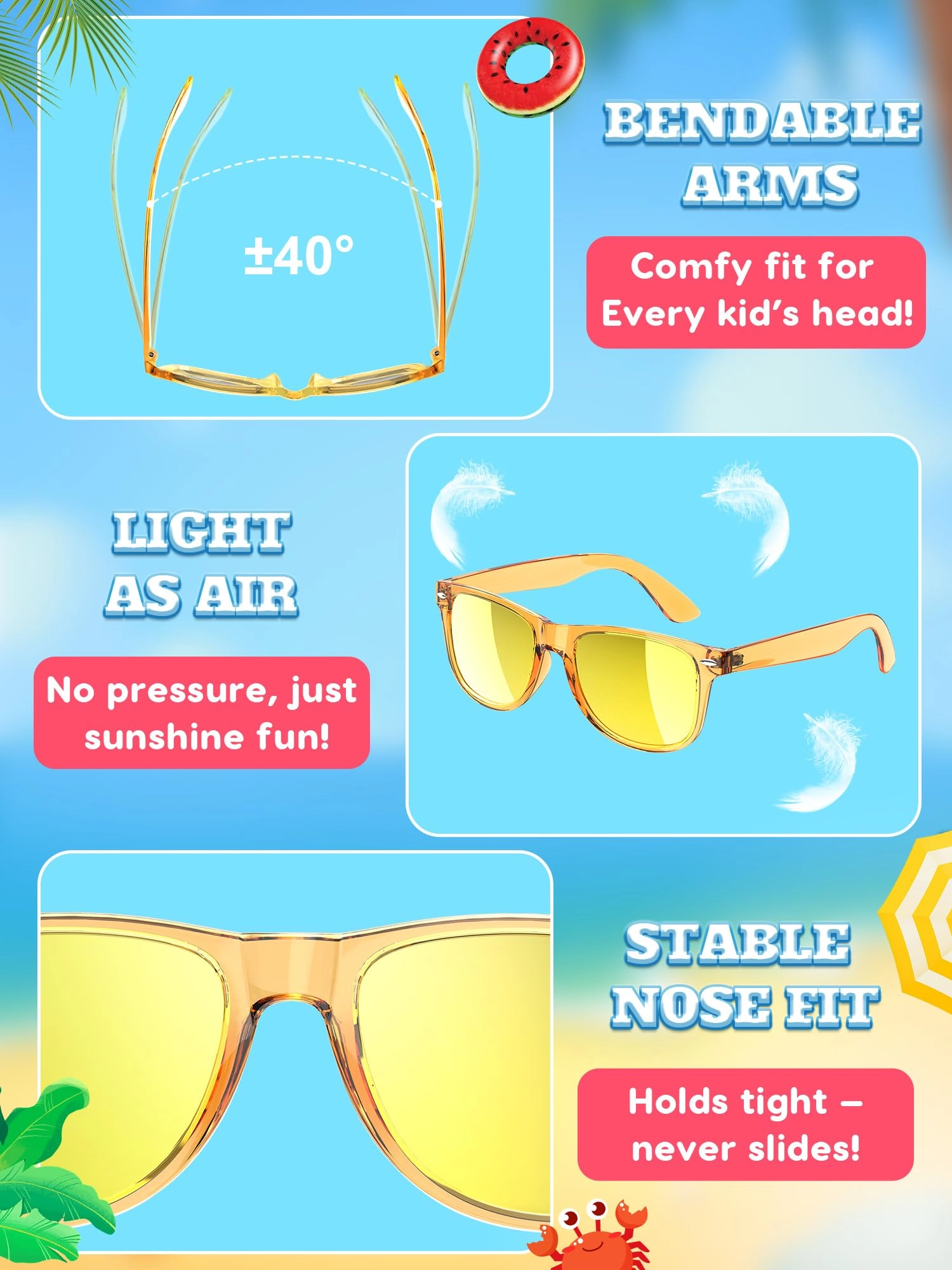 Kids Sunglasses - Red
