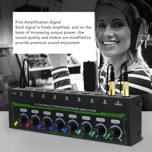 8 Channel Headphone Amplifier - Metal Independent Volume Control
